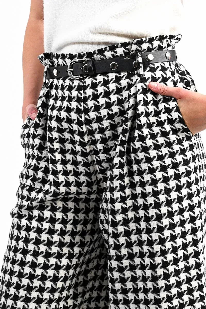 Cropped Hounds Tooth Pants