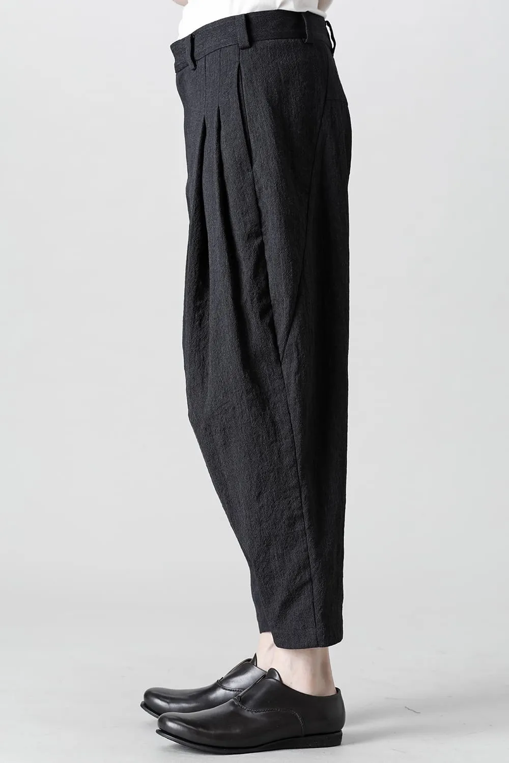 Cropped pants shrink wool stripe