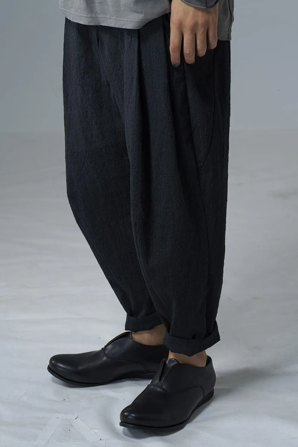 Cropped pants shrink wool stripe