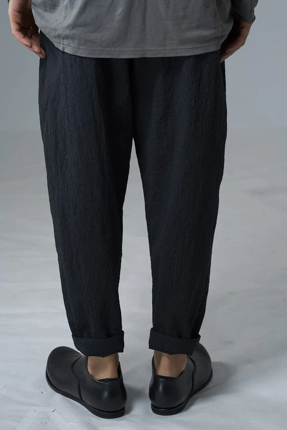 Cropped pants shrink wool stripe