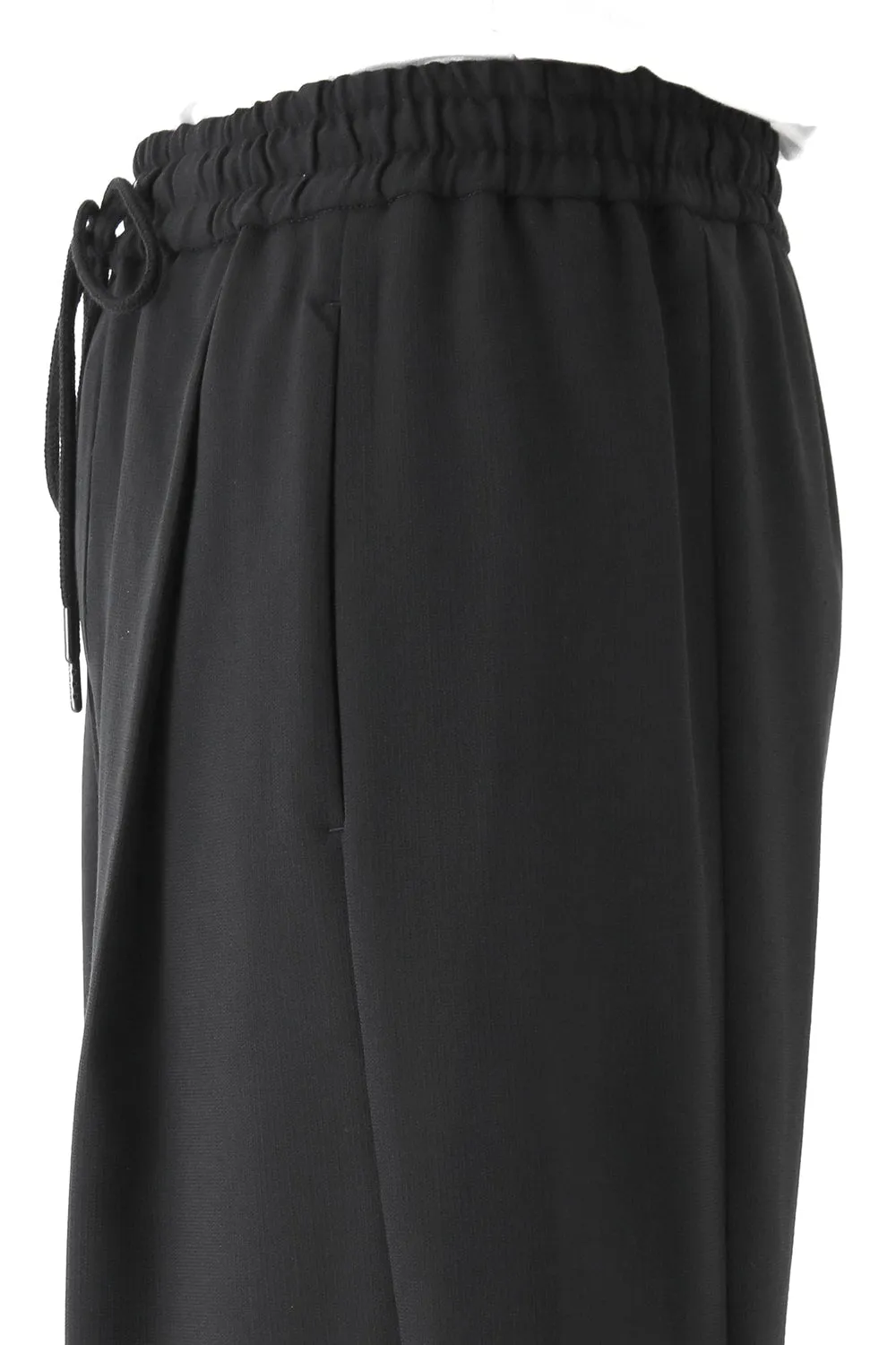 Cropped Pants Wool Pique Black