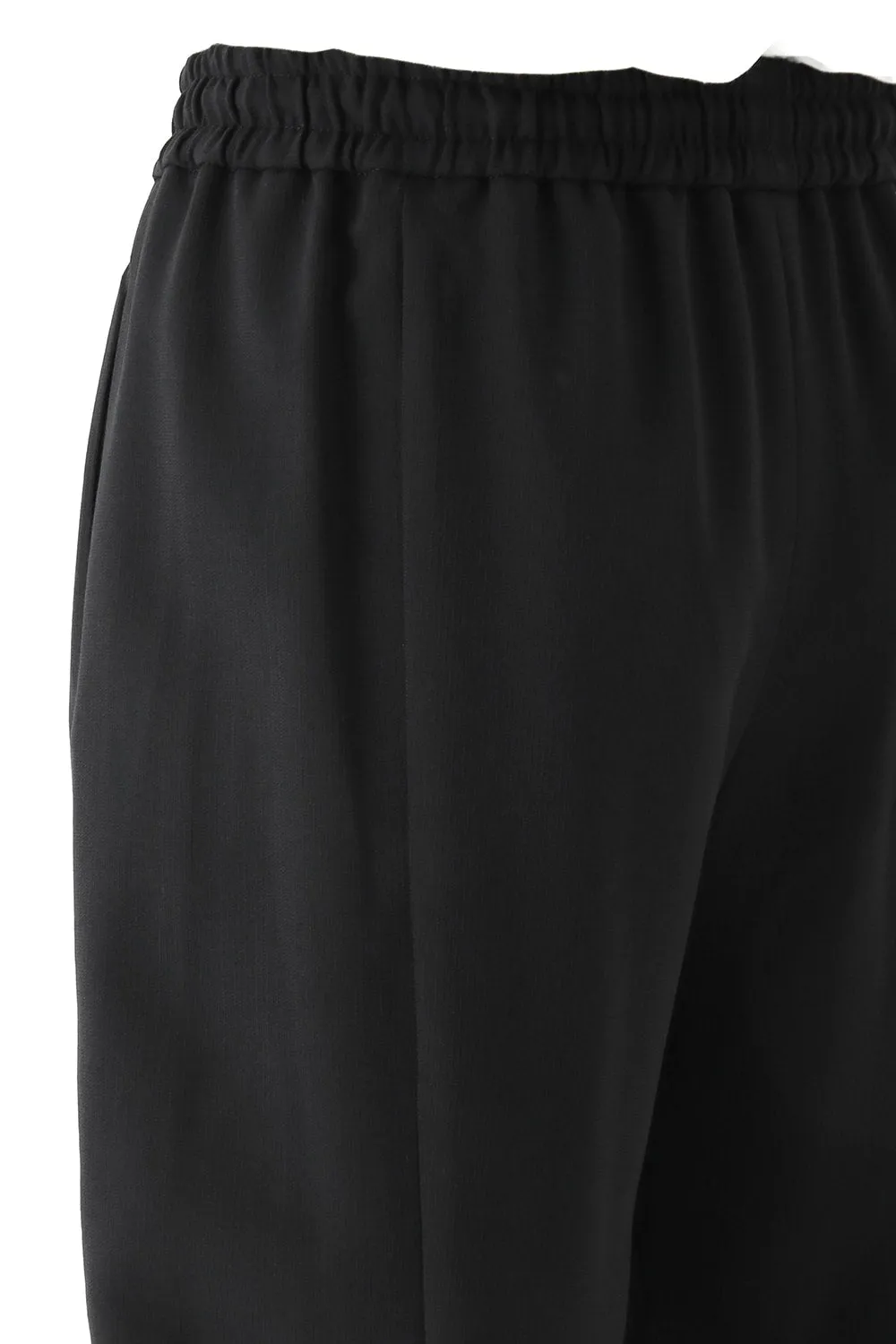 Cropped Pants Wool Pique Black