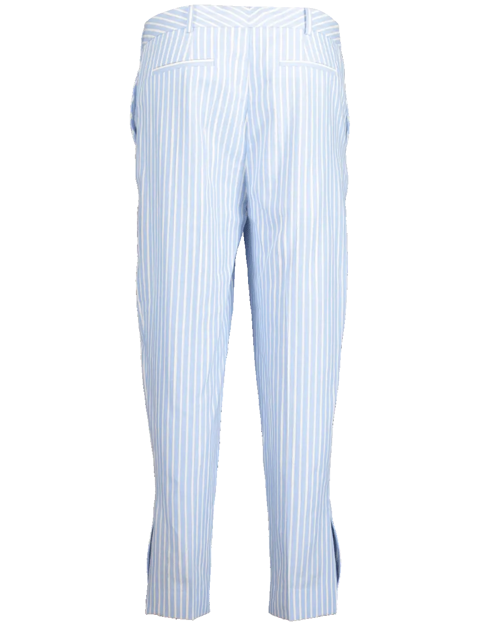 Cropped Slim Striped Pant