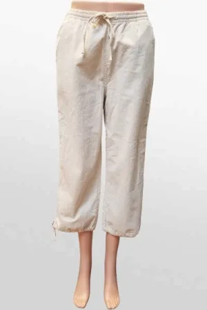 Cropped Wide Pants with Ties 7193