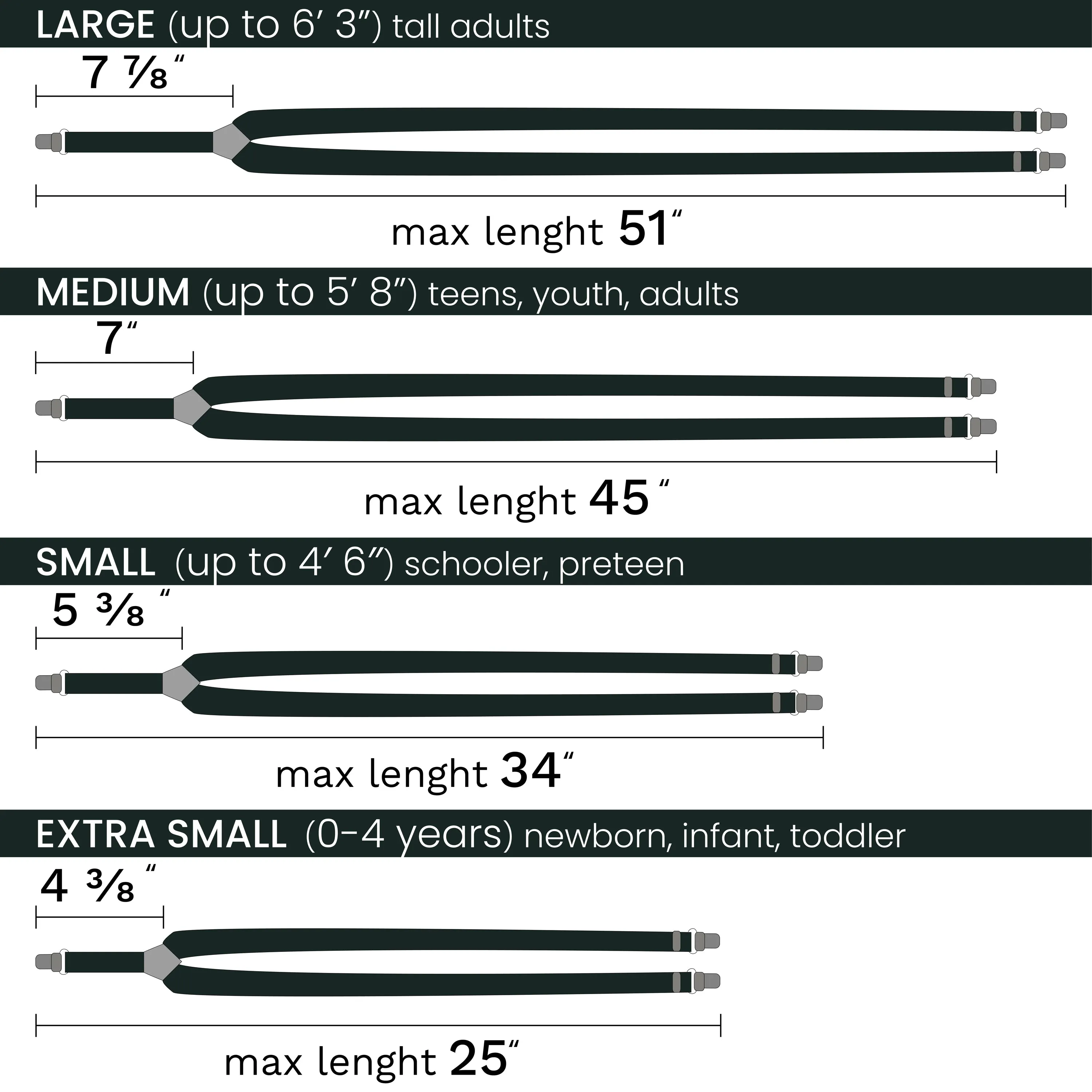 Dark Green Slim Suspenders for Men & Women Boys & Girls Y-back Shape 1 inch wide