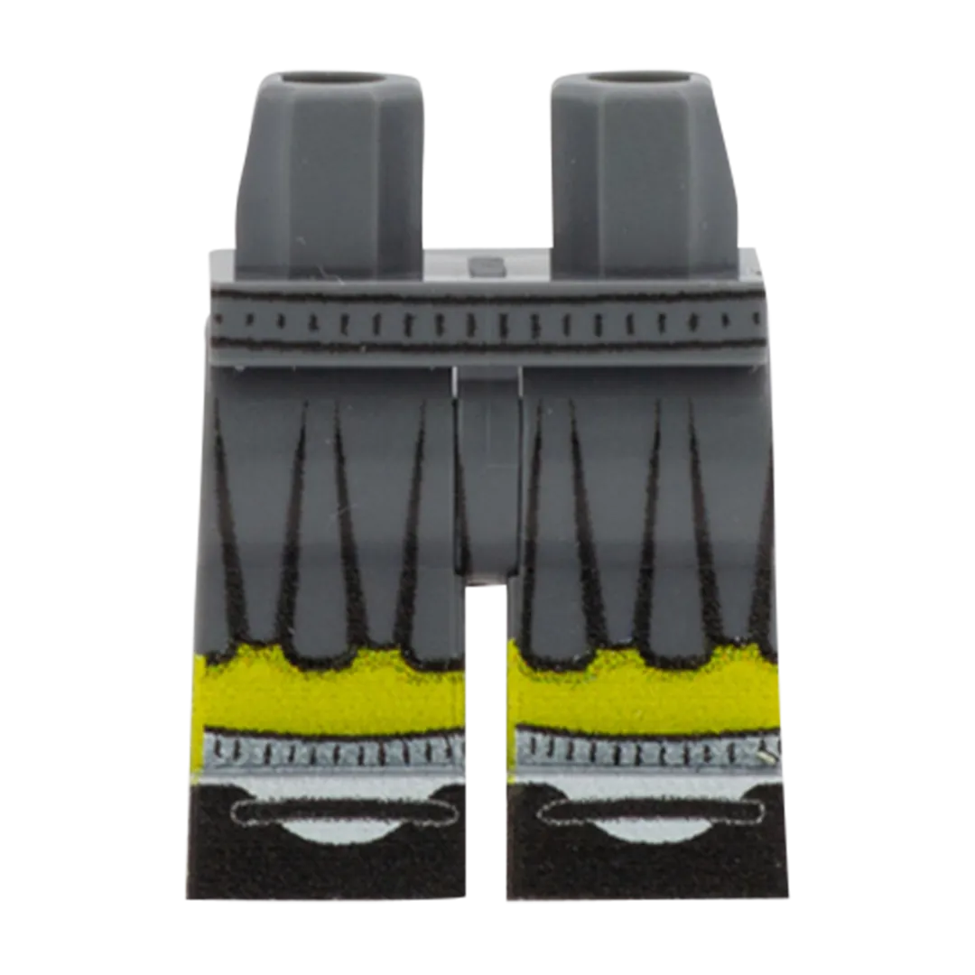 Dark Grey School Skirt (Various Skin Tones) - Printed Minifigure Legs
