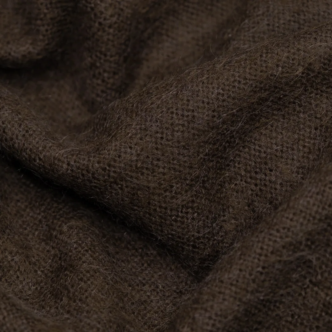 Deadstock Lightweight Alpaca Blend Sweater Knit - Brown
