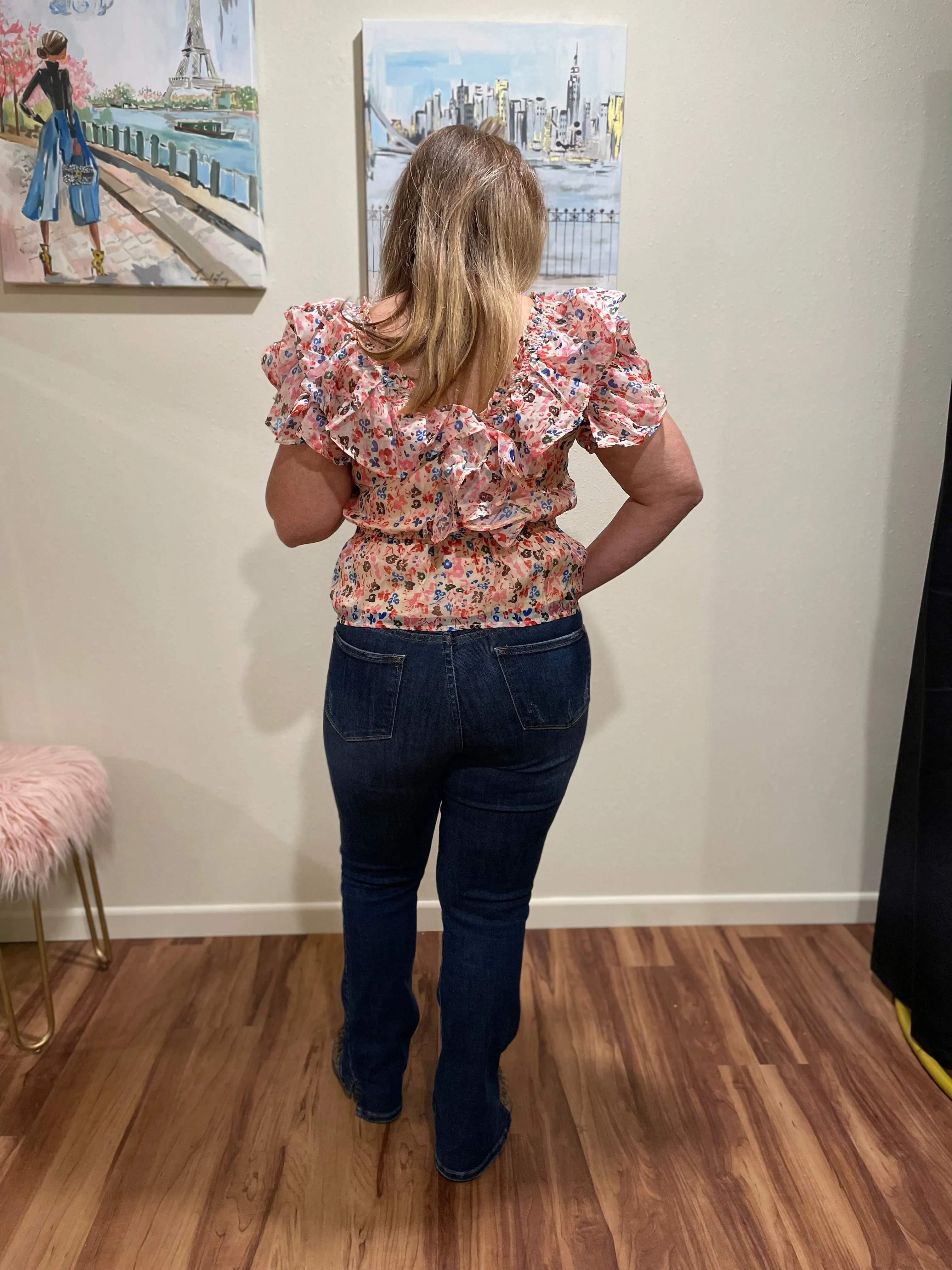 Deedee Ruffle Peplum top