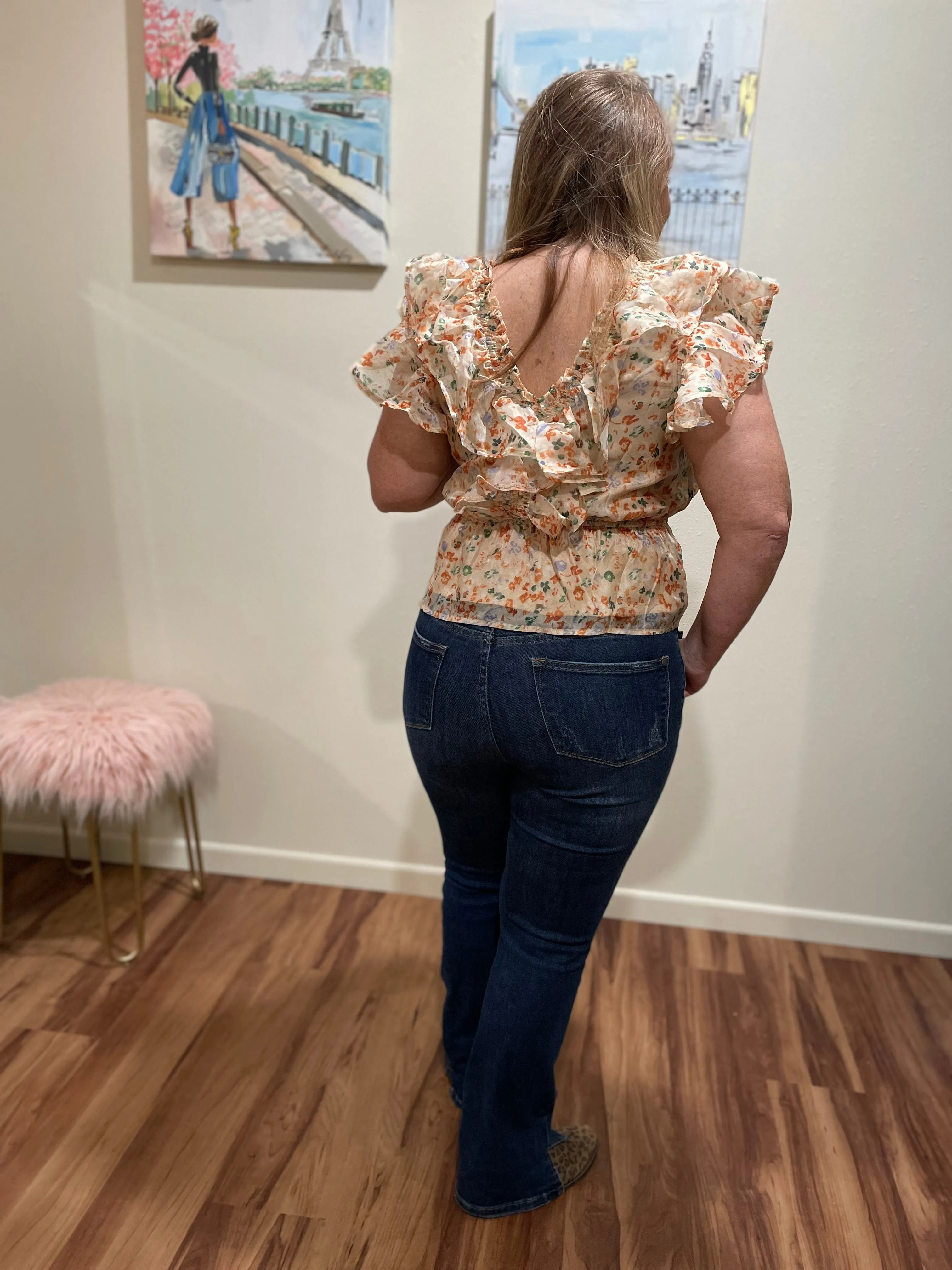 Deedee Ruffle Peplum top