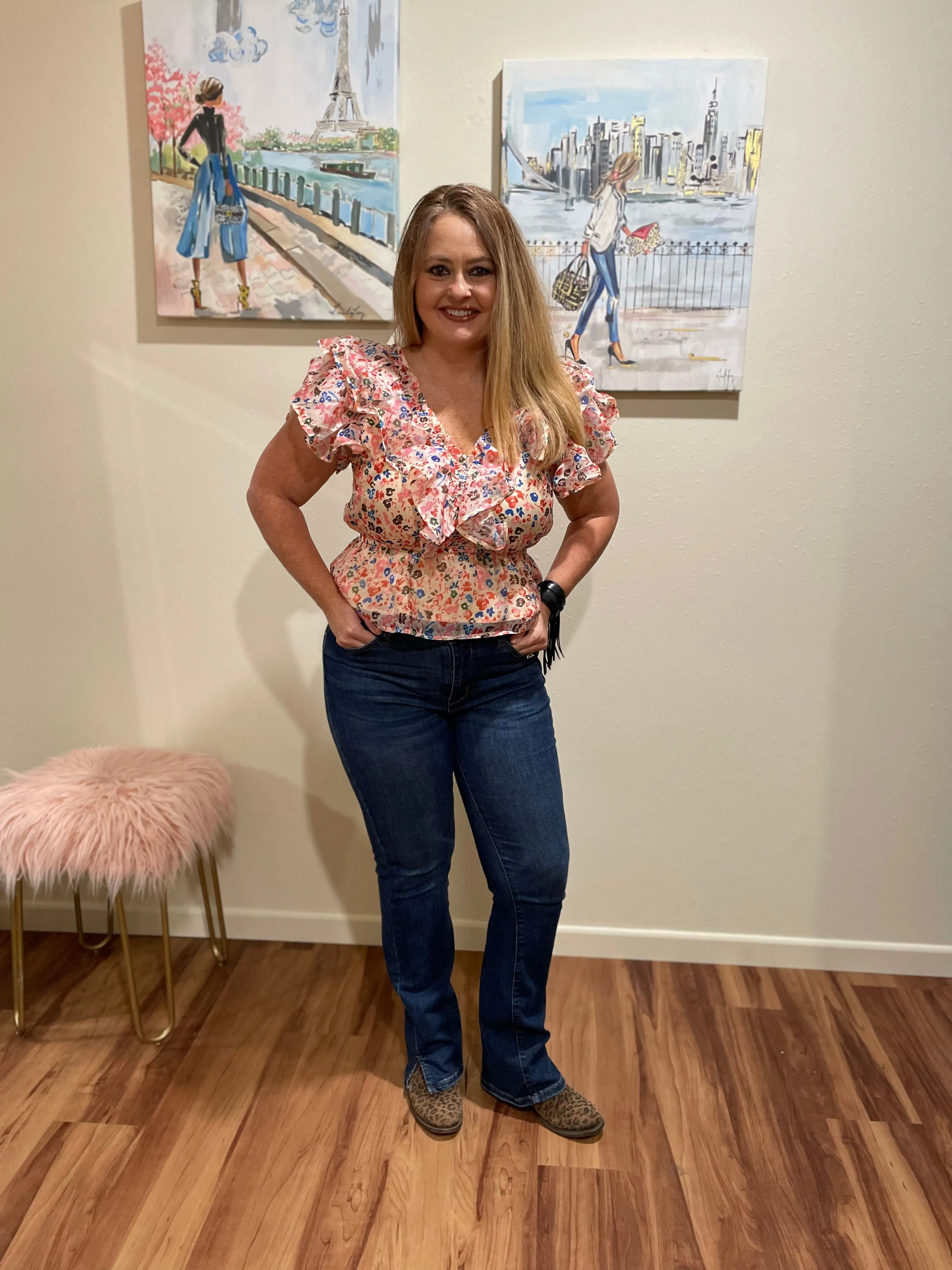 Deedee Ruffle Peplum top
