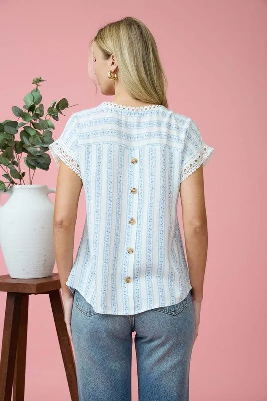 Delicate Lace-Trimmed Blouse