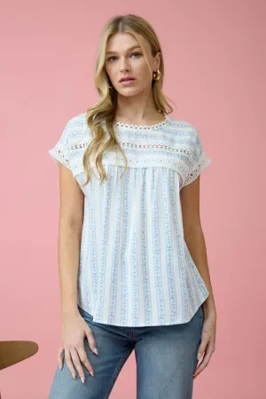Delicate Lace-Trimmed Blouse