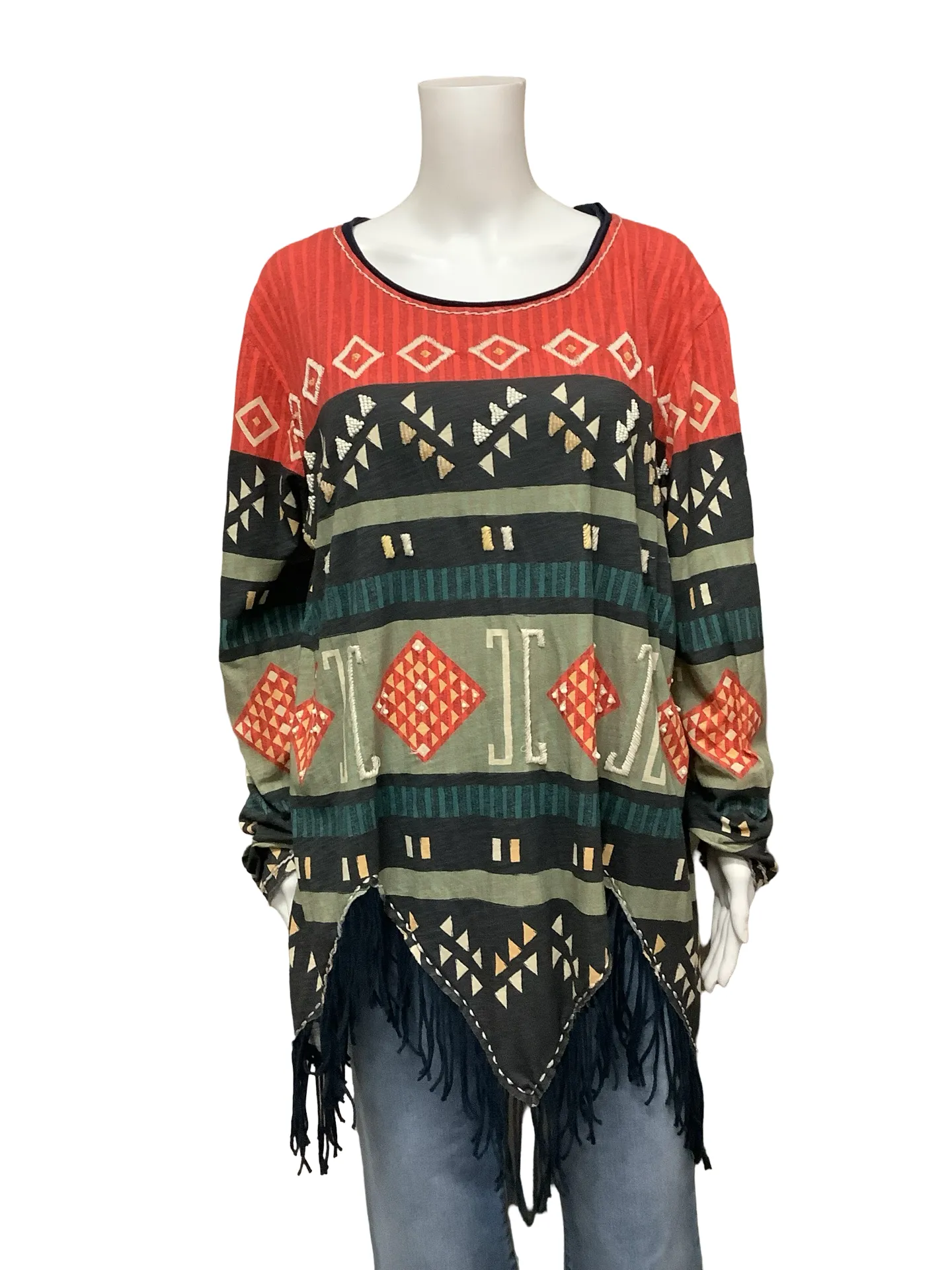 Double D Ranch Long Sleeve Aztec Print Size: XL