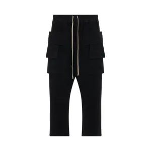 DRKSHDW Creatch Cargo Cropped Knit Pants in Black