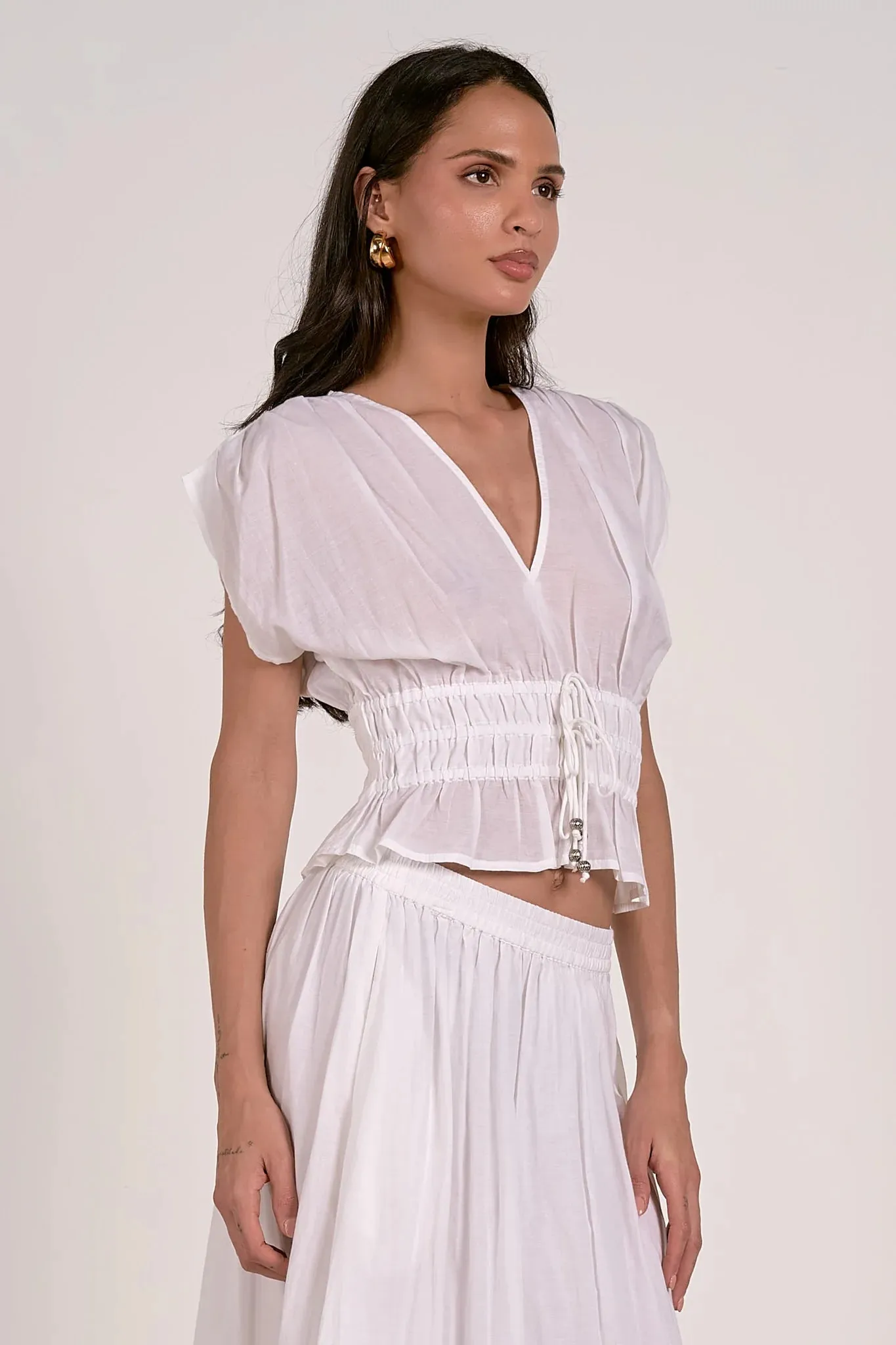 ELAN VICKY TOP - WHITE