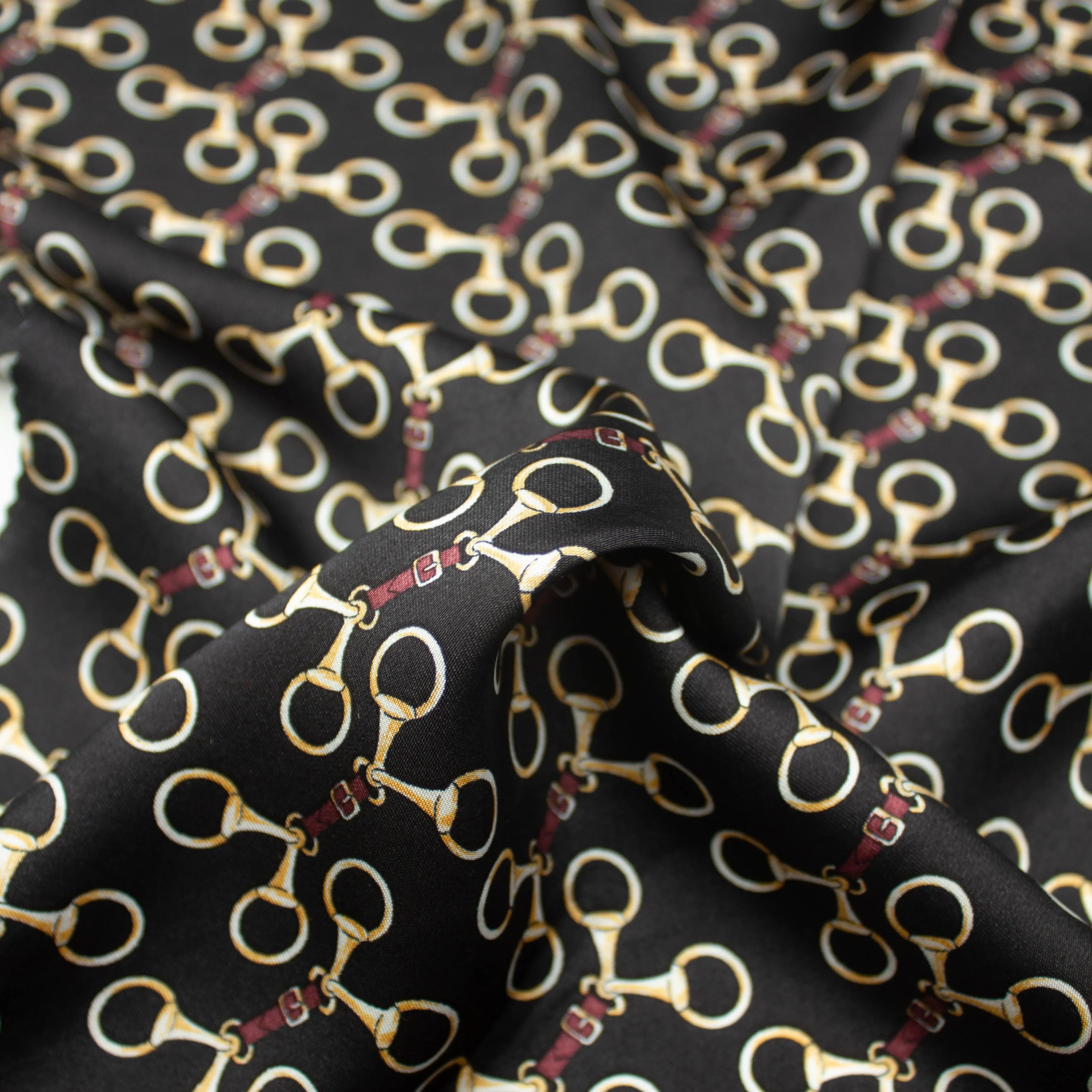 Ellio Black Printed Viscose