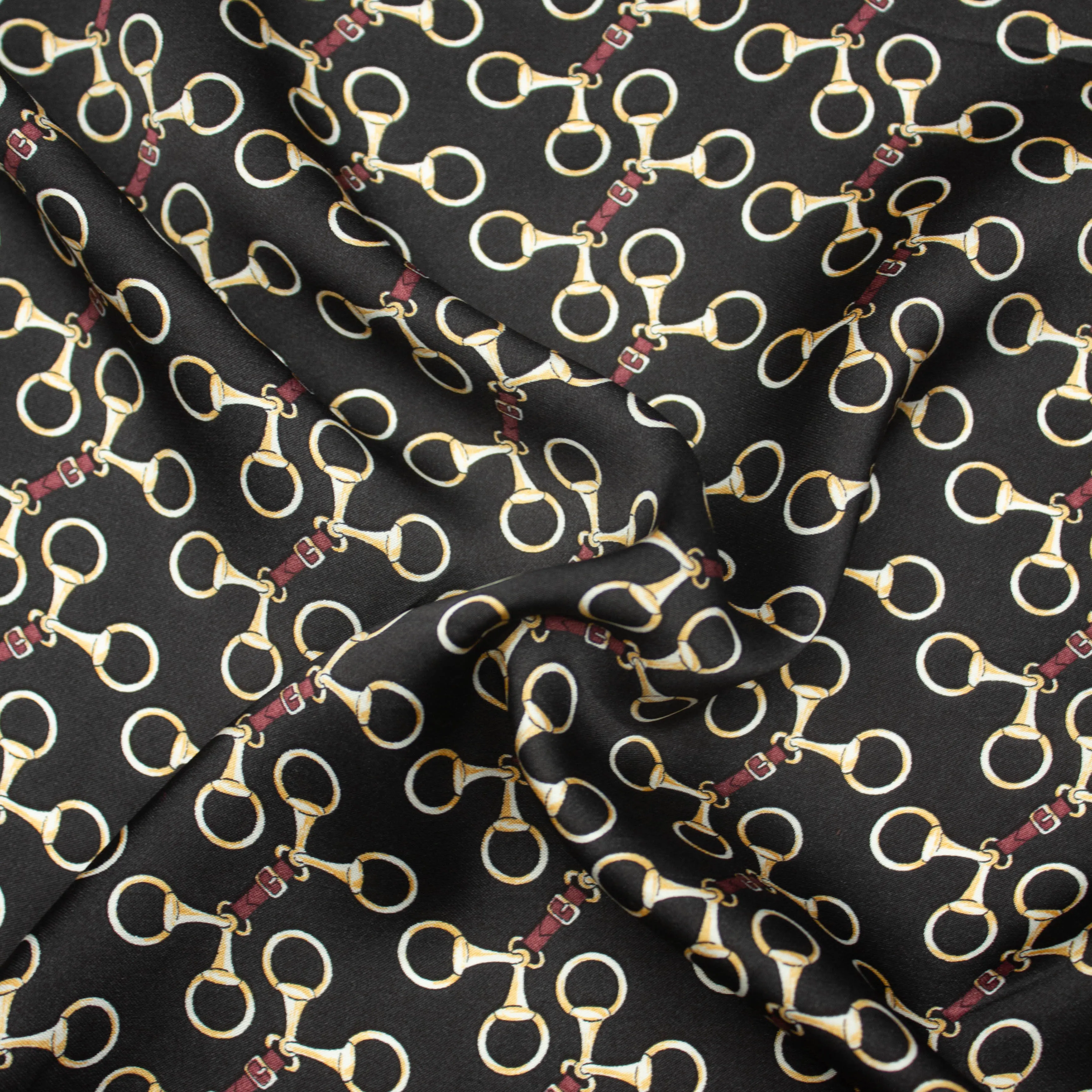 Ellio Black Printed Viscose
