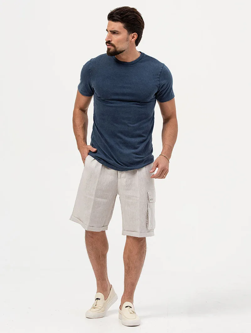 ELWIN CARGO SHORTS IN BEIGE