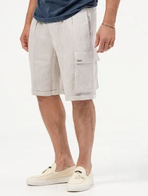 ELWIN CARGO SHORTS IN BEIGE