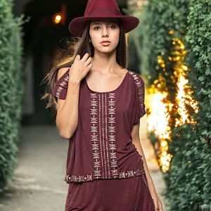 Embroidered Jersey Top