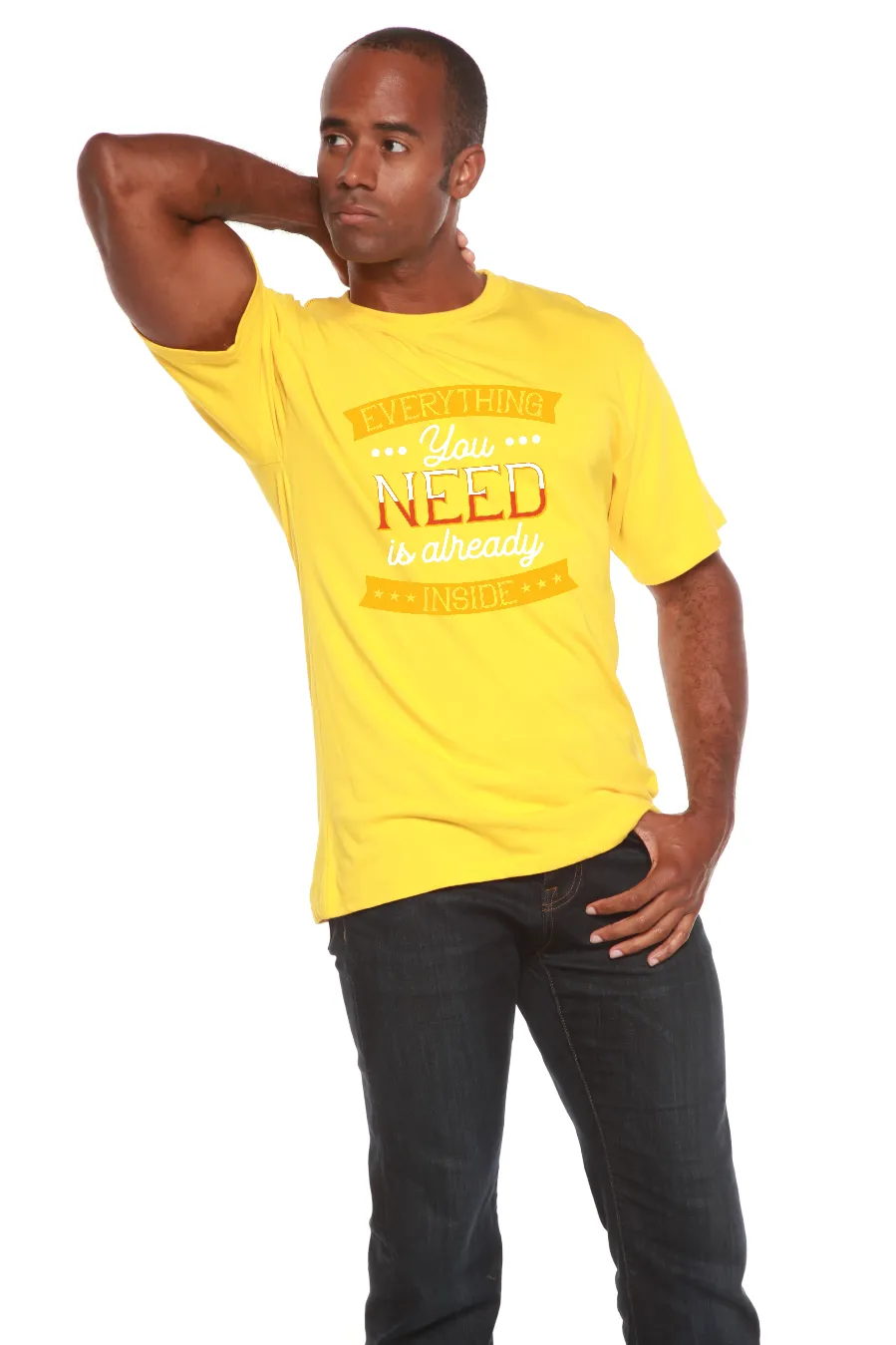Everything you need Men's Bamboo Viscose/Organic Cotton Short Sleeve Graphic T-Shirt