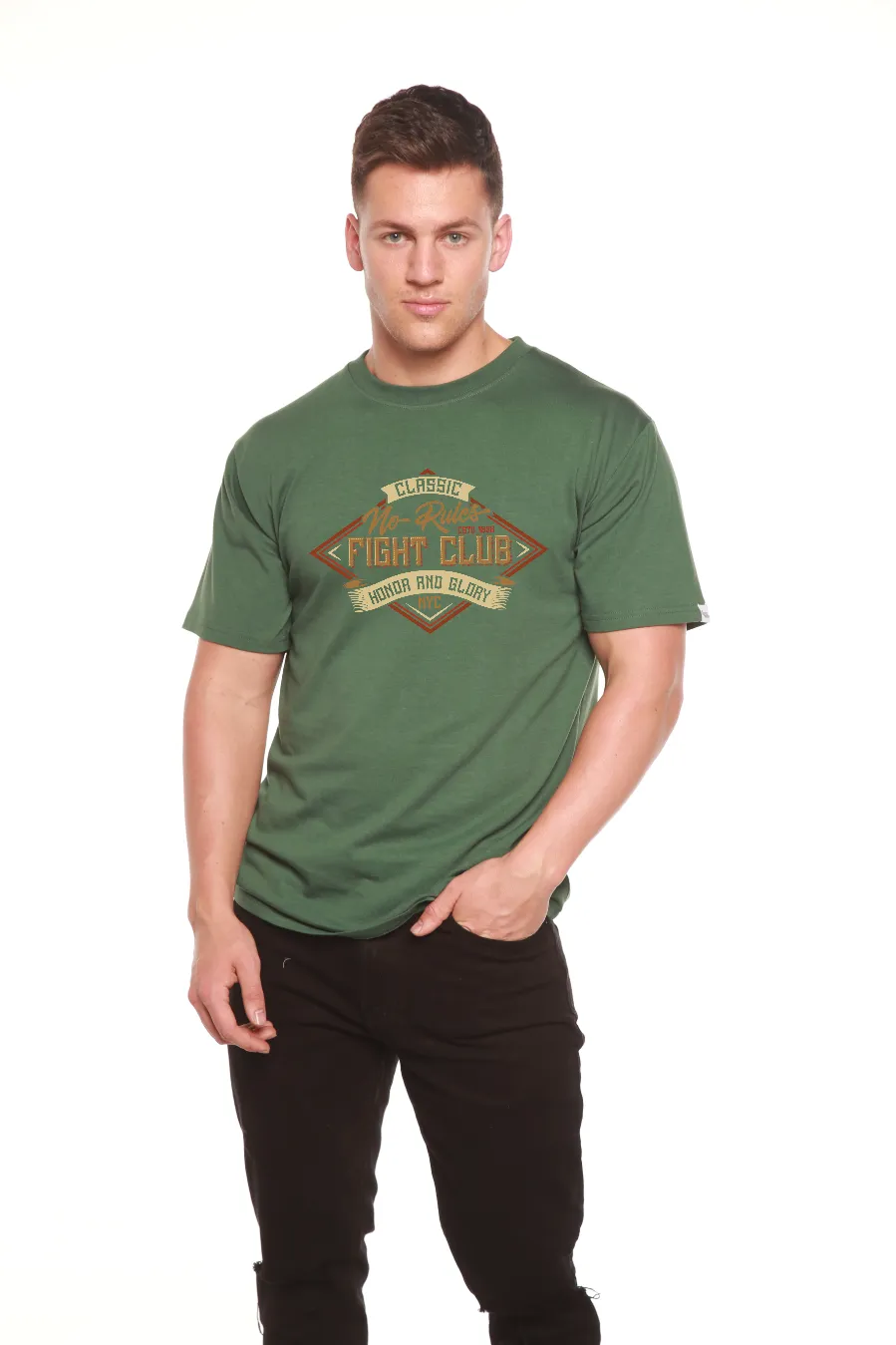 Fight Club Men's Bamboo Viscose/Organic Cotton Short Sleeve Graphic T-Shirt