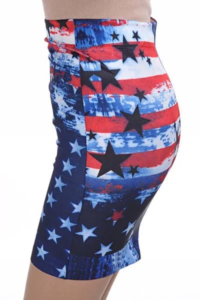 Flag Printed Imitation Jeans