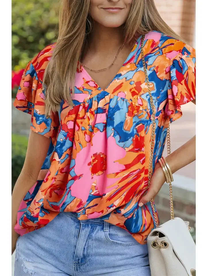 Floral Flutter Away Top