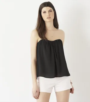 Flowy Strapless Top JET BLACK