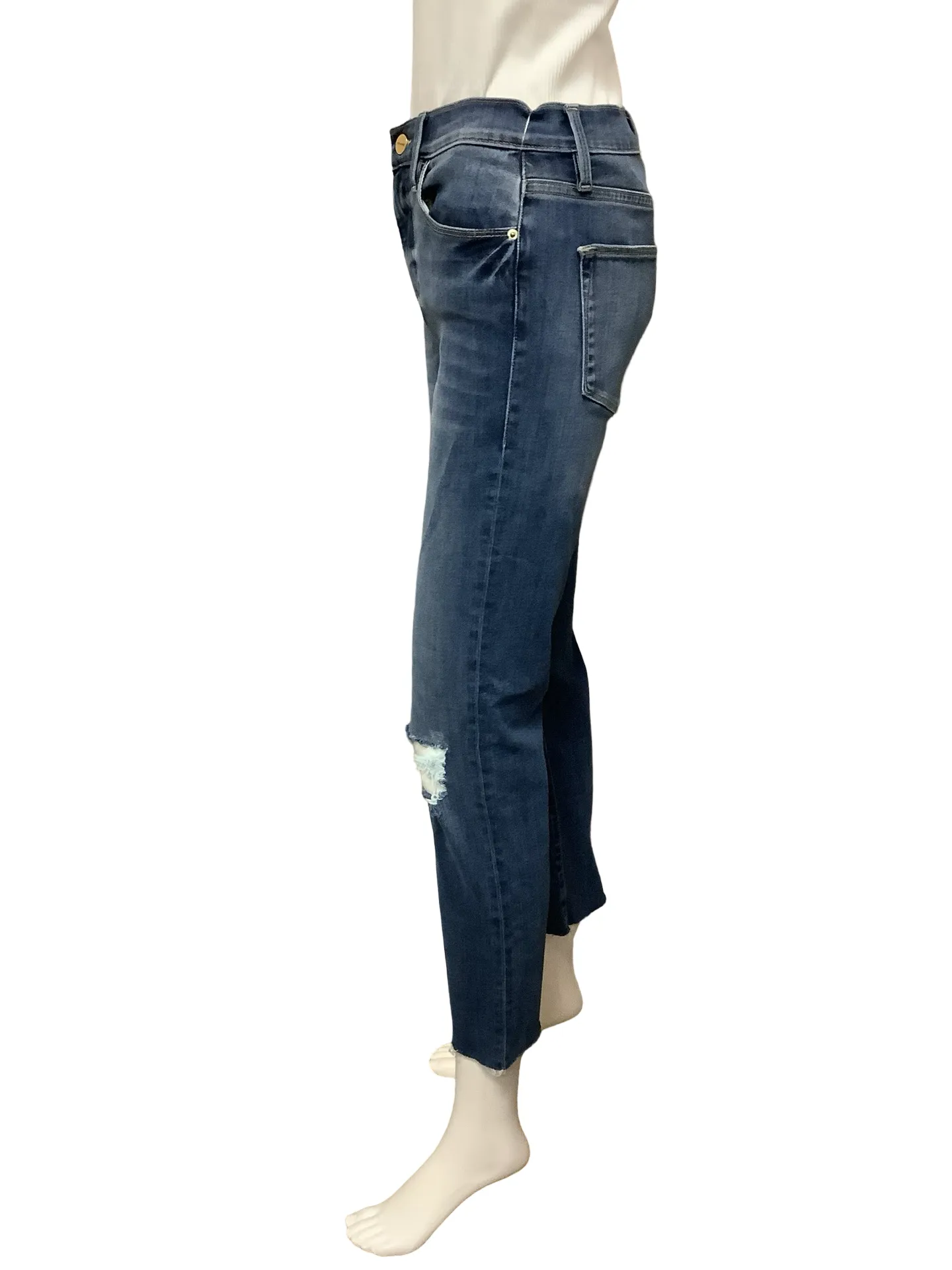 Frame Mid Rise Straight Leg Jeans Size: M, 28