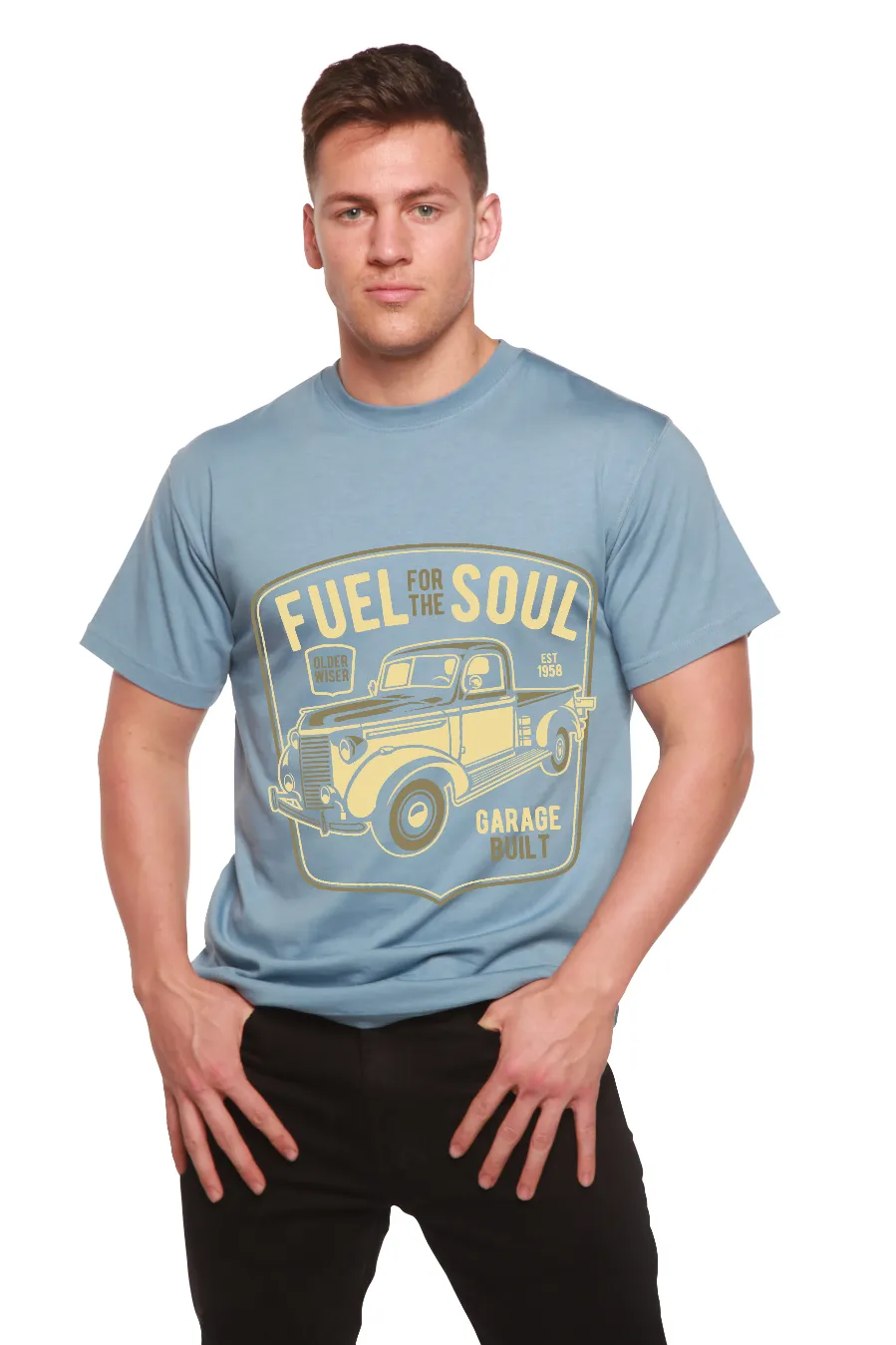 Fuel For The Soul Men's Bamboo Viscose/Organic Cotton Short Sleeve Graphic T-Shirt