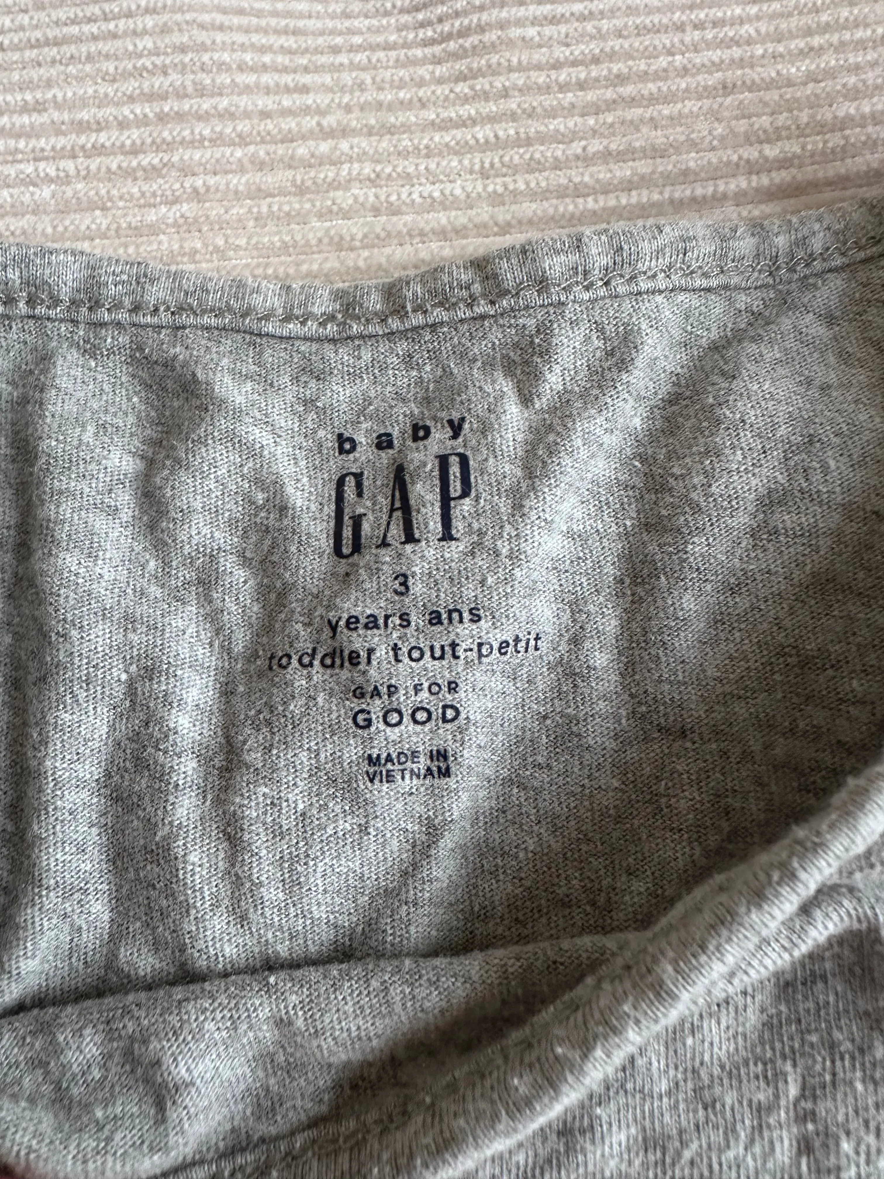 Gap grey peplum long sleeve top 3t, Kids 3T
