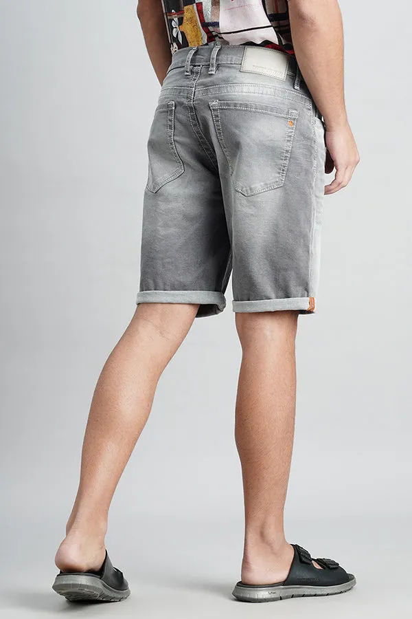 Grey Denim Short