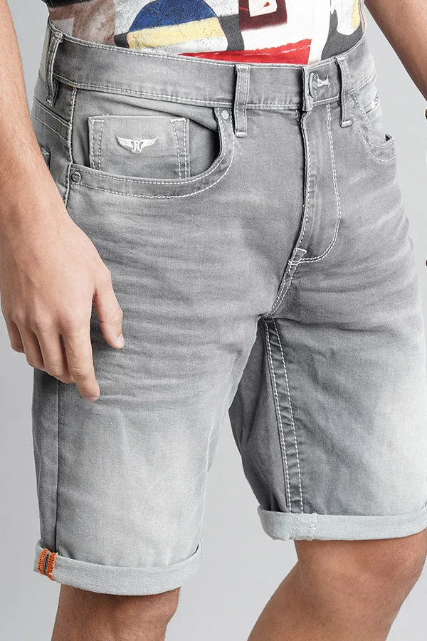 Grey Denim Short
