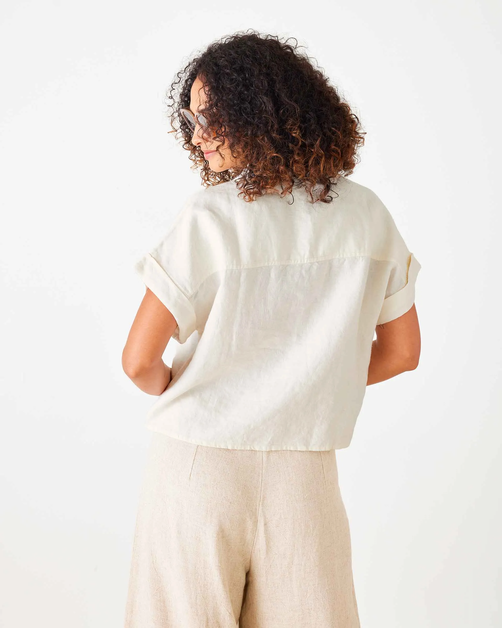 Hadley Boxy Linen Top