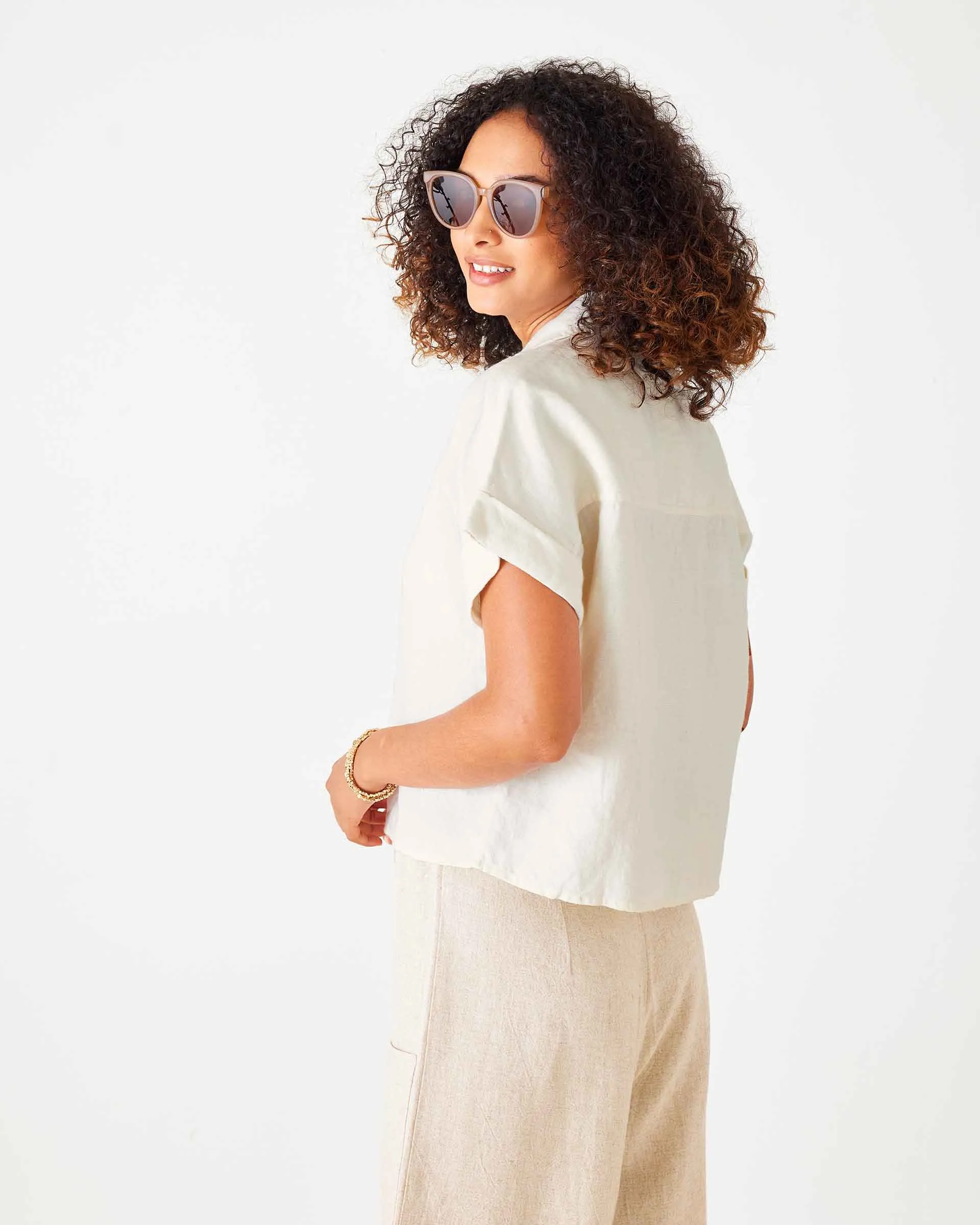 Hadley Boxy Linen Top