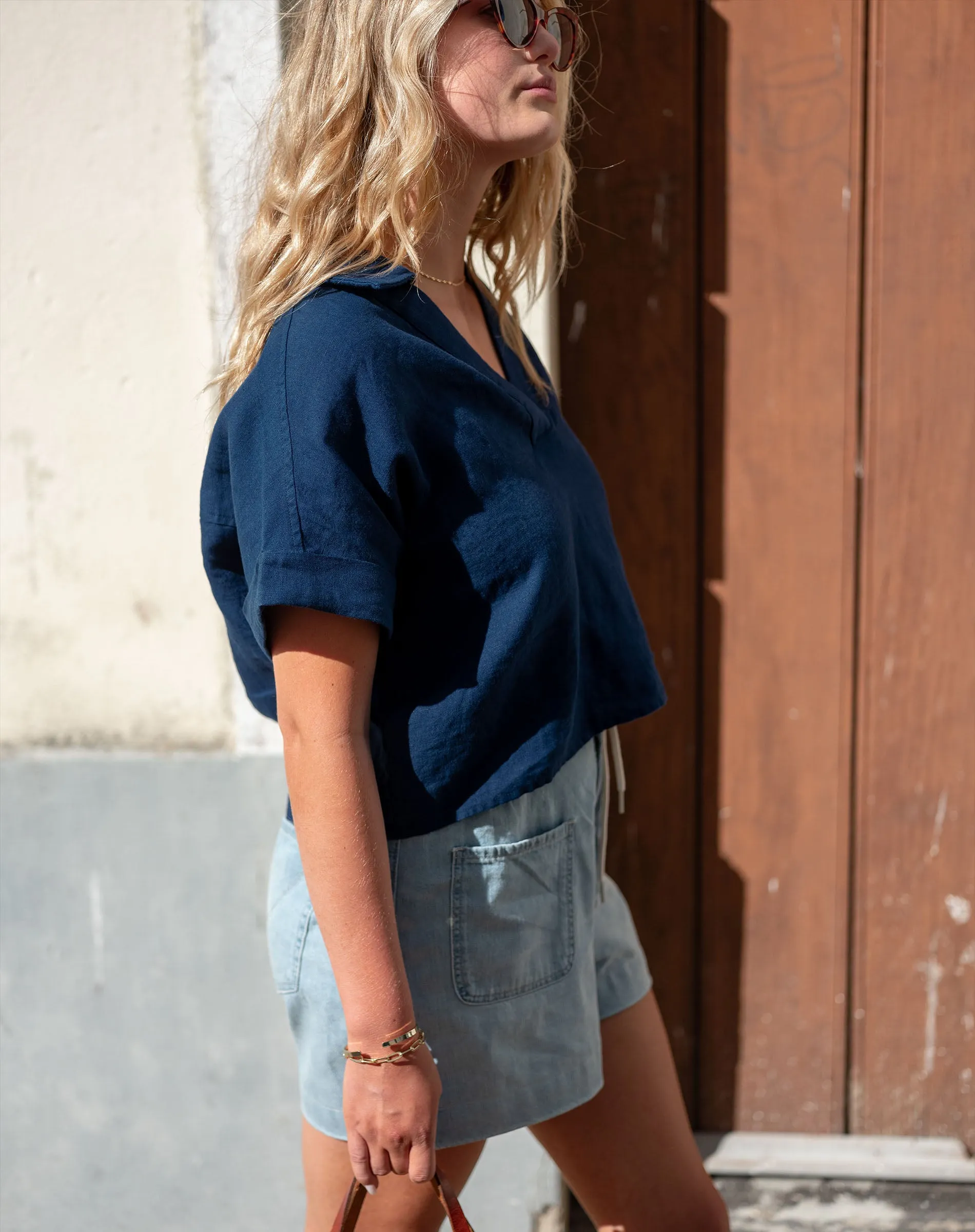 Hadley Boxy Linen Top
