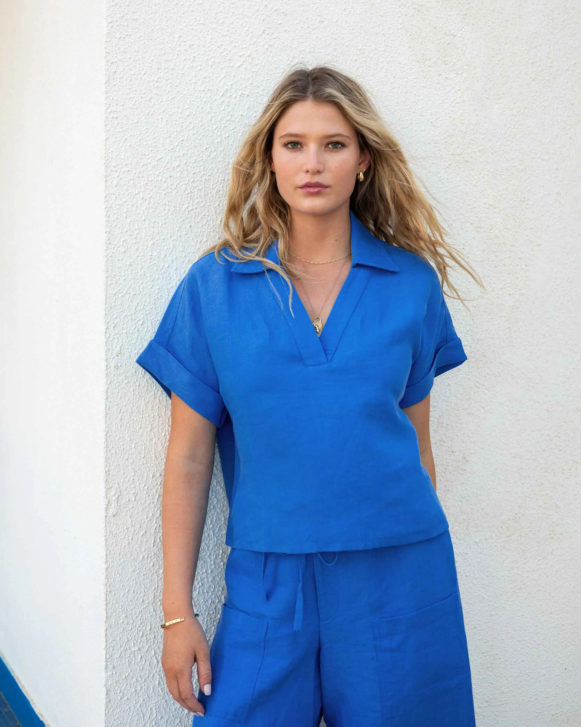 Hadley Boxy Linen Top