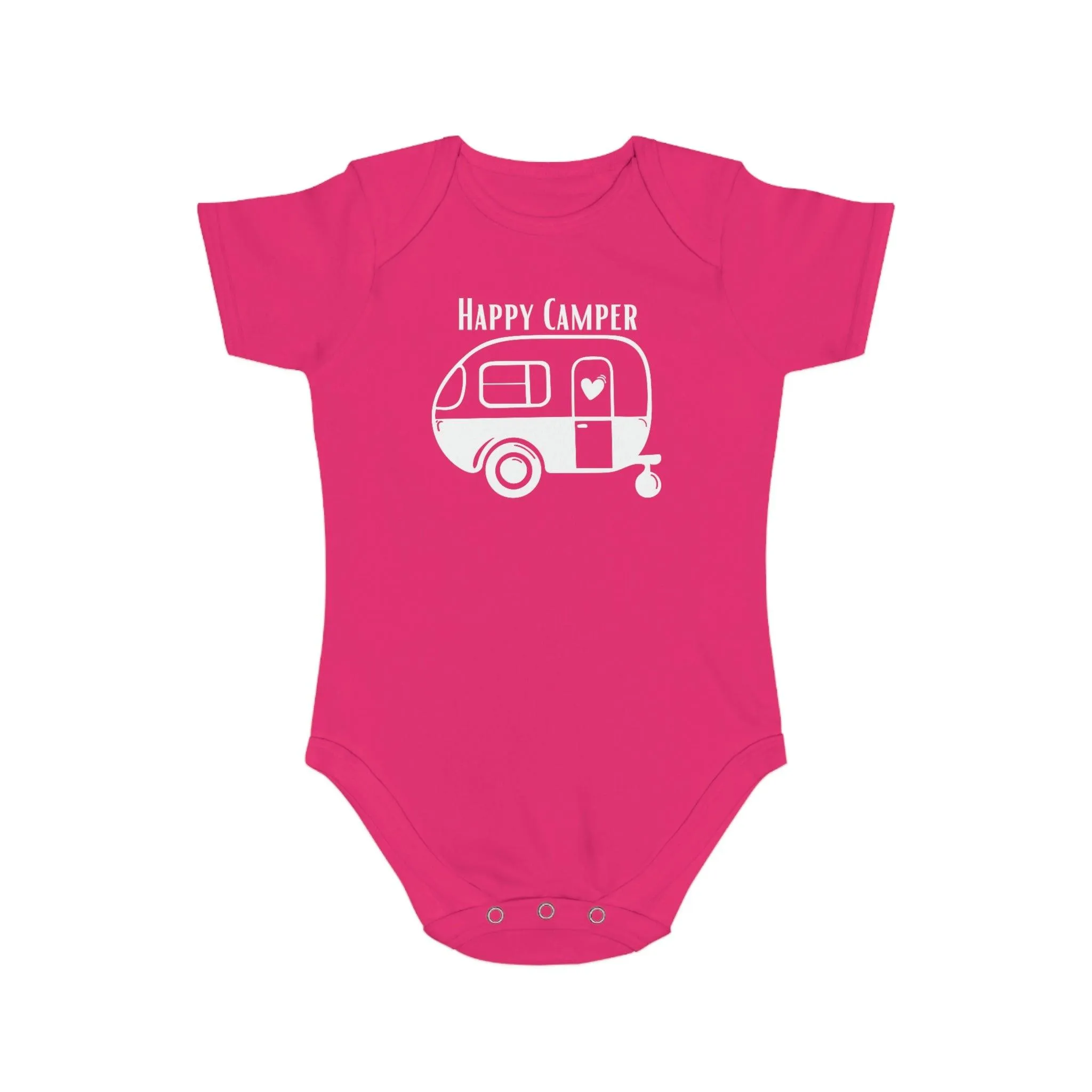 Happy Camper Van 100% Cotton Short Sleeve Baby Bodysuit