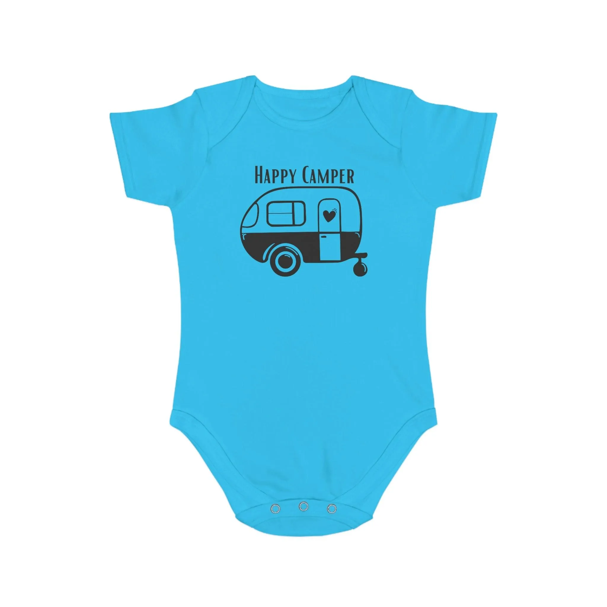 Happy Camper Van 100% Cotton Short Sleeve Baby Bodysuit