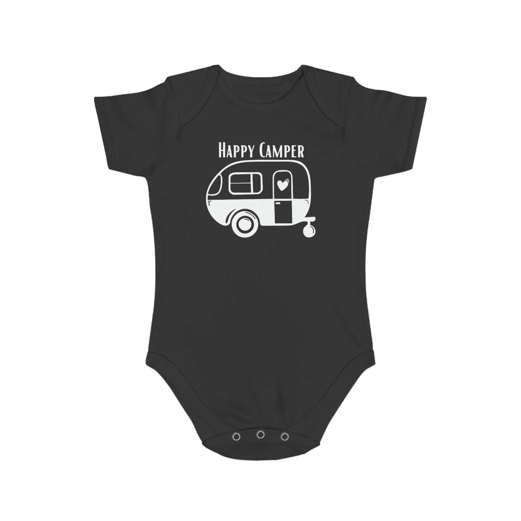 Happy Camper Van 100% Cotton Short Sleeve Baby Bodysuit