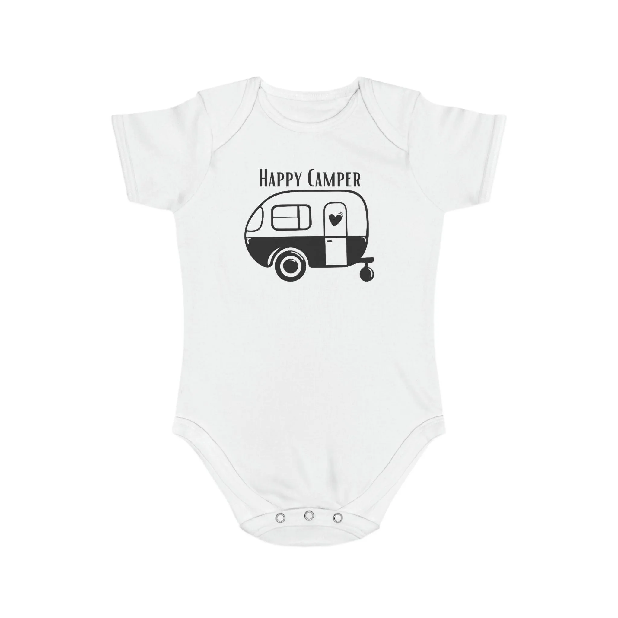 Happy Camper Van 100% Cotton Short Sleeve Baby Bodysuit