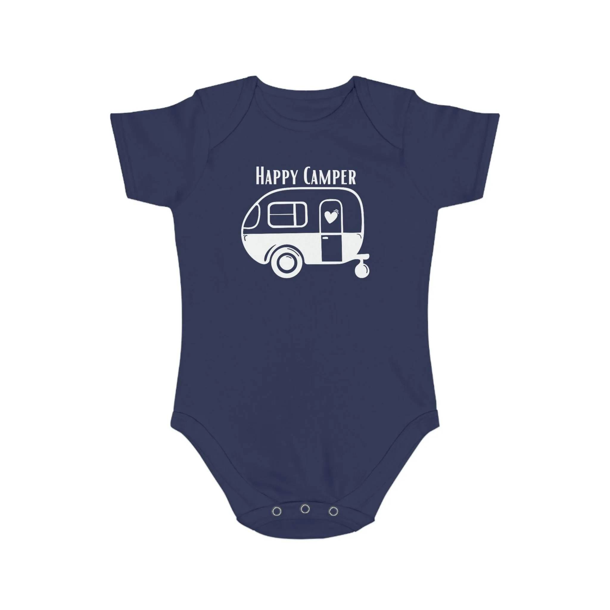 Happy Camper Van 100% Cotton Short Sleeve Baby Bodysuit