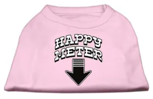 Happy Meter Screen Printed Dog Shirt Light Pink Lg (14)