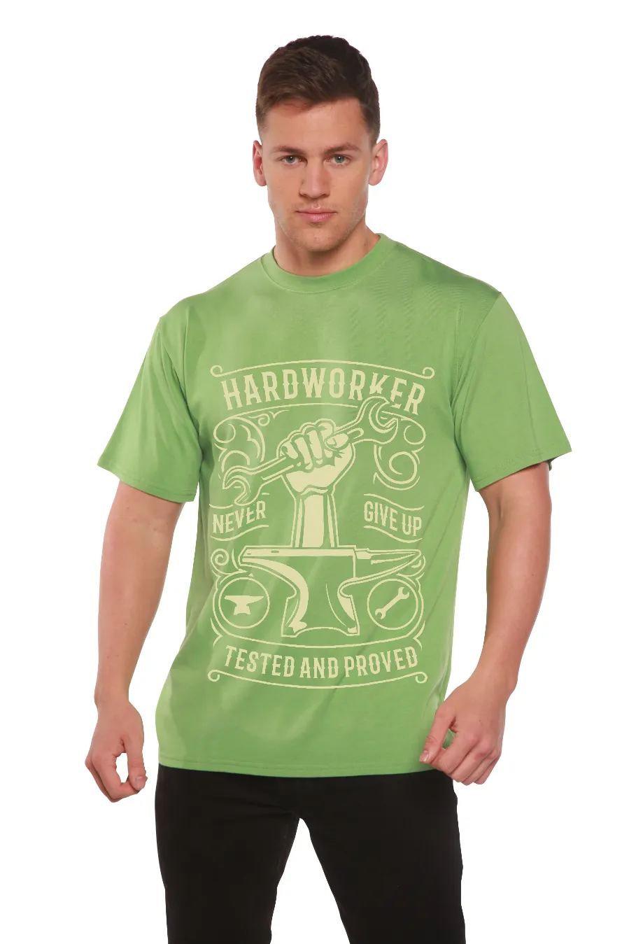 Hard Worker Men's Bamboo Viscose/Organic Cotton Short Sleeve Graphic T-Shirt