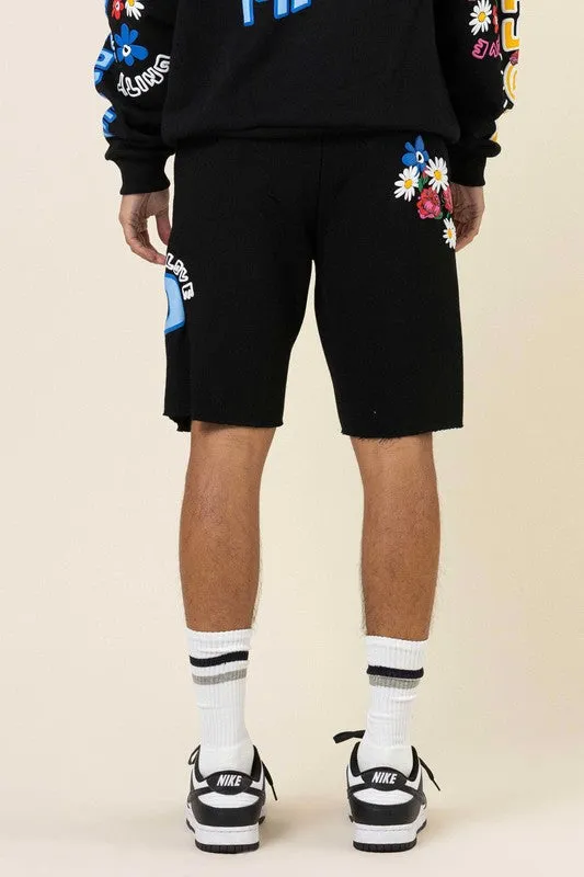 HEART & MIND FLOWER PUFF PRINT SHORT