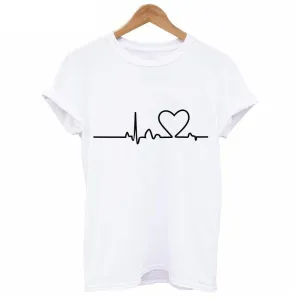 Heartbeat Printed T-shirts