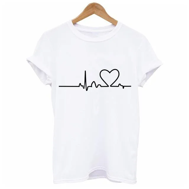 Heartbeat Printed T-shirts