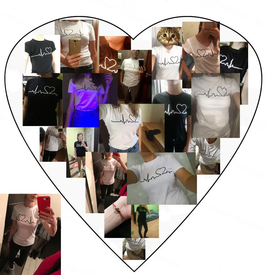 Heartbeat Printed T-shirts