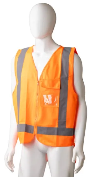High Visibility Day/Night Safety Vest, Orange, Medium Size x 24's Pack